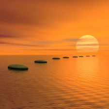 Steps to the sun - 3D render