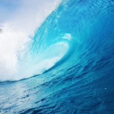Powerful Blue Ocean Wave