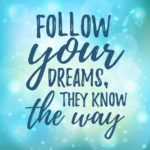 Dream inspirational quote follow your dream. Typographic motivational quote. Lettering inspirational quote design for posters, t-shirts, advertisement. Dream motivational quote calligraphic design.