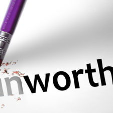 Eraser changing the word Unworthy for Worthy