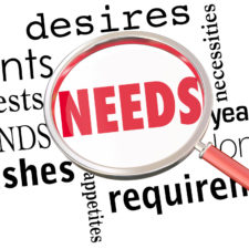 Needs Wants Desires Requirements Magnifying Glass 3d Illustration